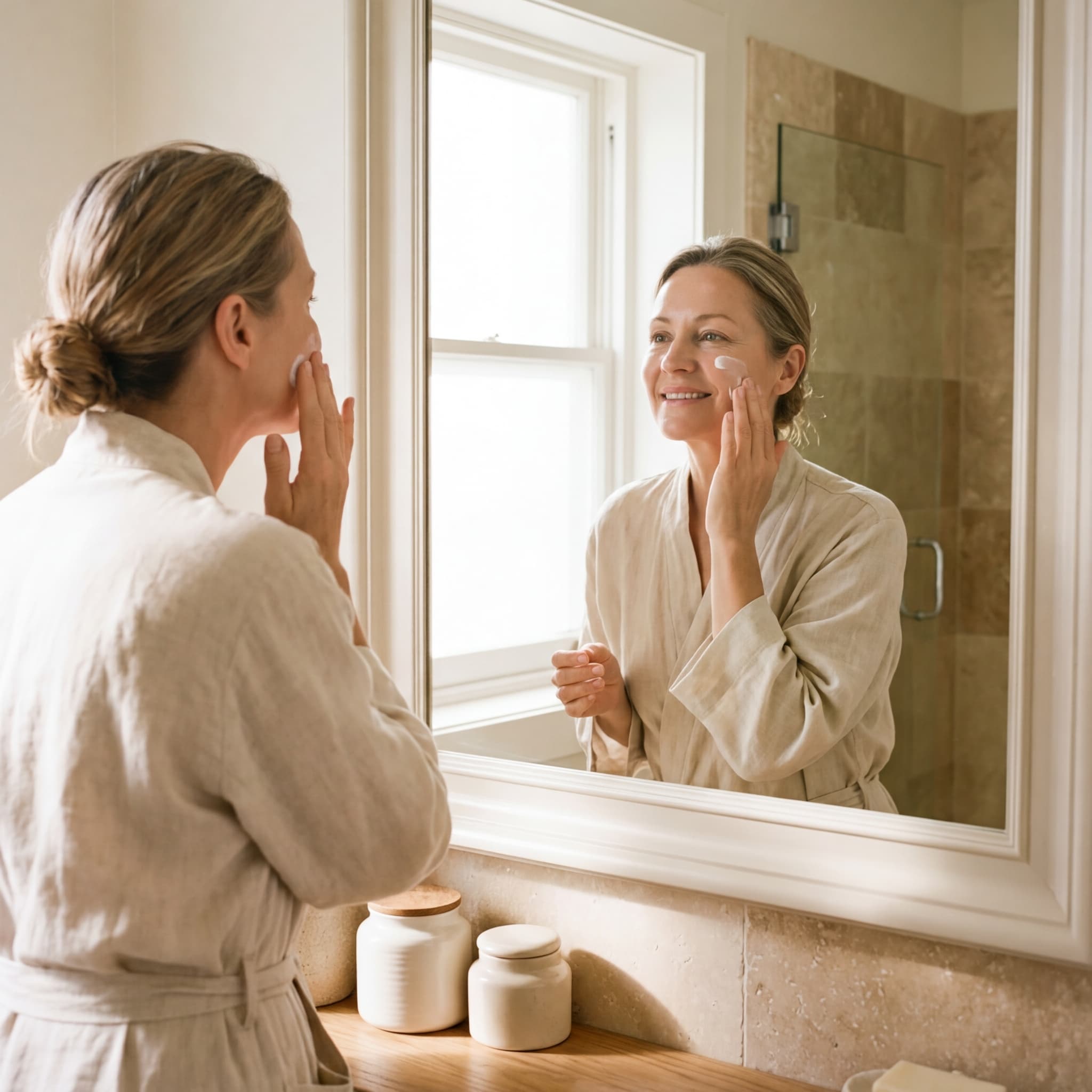 Application of Eternal Cream as part of a longevity skin protocol